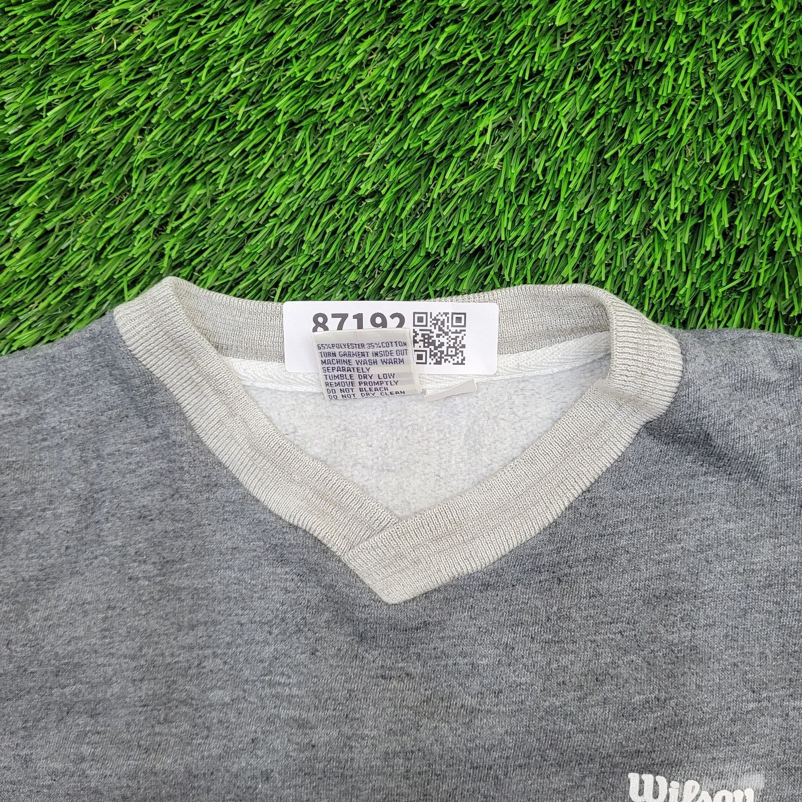 Wilson Vintage 90s Wilson Sweatshirt Womens Medium 20x23 Gray Size M / US 6-8 / IT 42-44 - 10 Thumbnail