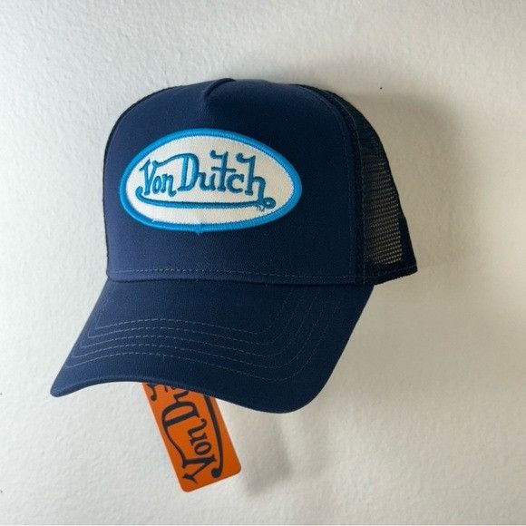 Designer × Von Dutch NWT VON DUTCH NAVY BLACK TRUCKER HAT Size ONE SIZE - 5 Thumbnail