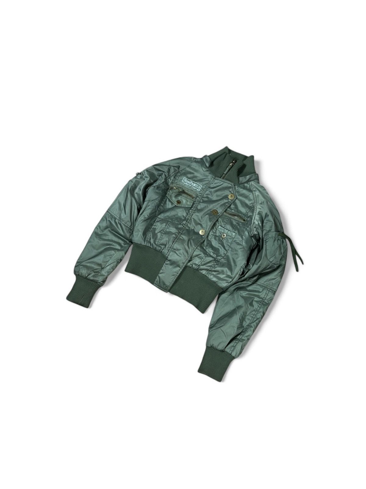 Vintage Vintage Cropped Bomber jacket Size XS / US 0-2 / IT 36-38 - 4 Thumbnail