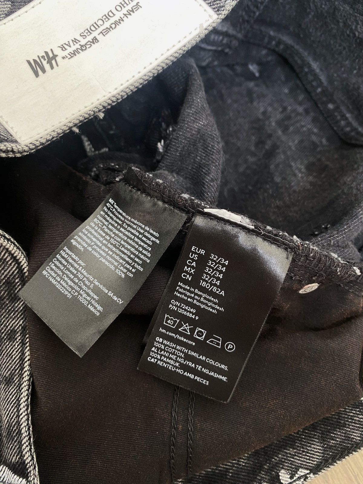 H&M × Jean-Michel Basquiat × Who Decides War Who Decides War Baggy denim jeans H&M x Basquiat x Ev&Tela Size US 32 / EU 48 - 21 Thumbnail