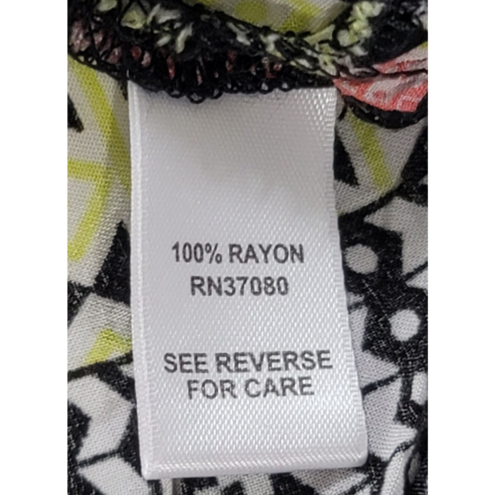 Other Cato Pink Black Yellow Geo Print Short Batwing Sleeve Large Size L / US 10 / IT 46 - 4 Thumbnail