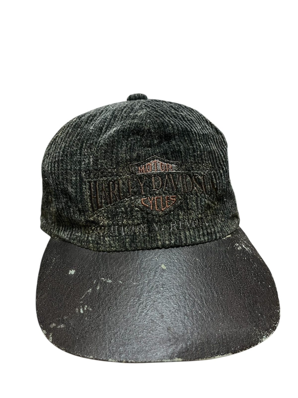 Harley Davidson × Vintage Vintage 80s/90s Harley-Davidson Corduroy Cap Size ONE SIZE - 1 Thumbnail