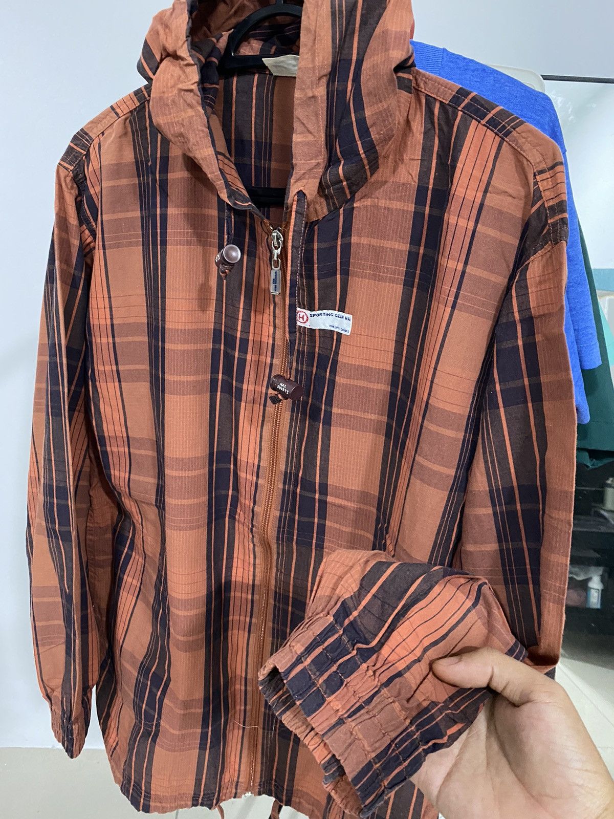 Hai Sporting Gear Hai Sporting Gear issey miyake Checkered zipper Hooded Size US L / EU 52-54 / 3 - 3 Thumbnail