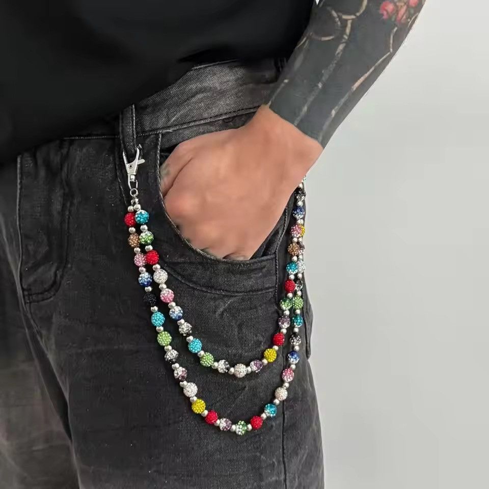 Other Simple Multilayer Rhinestone Waist Chain Pant Size ONE SIZE - 2 Thumbnail