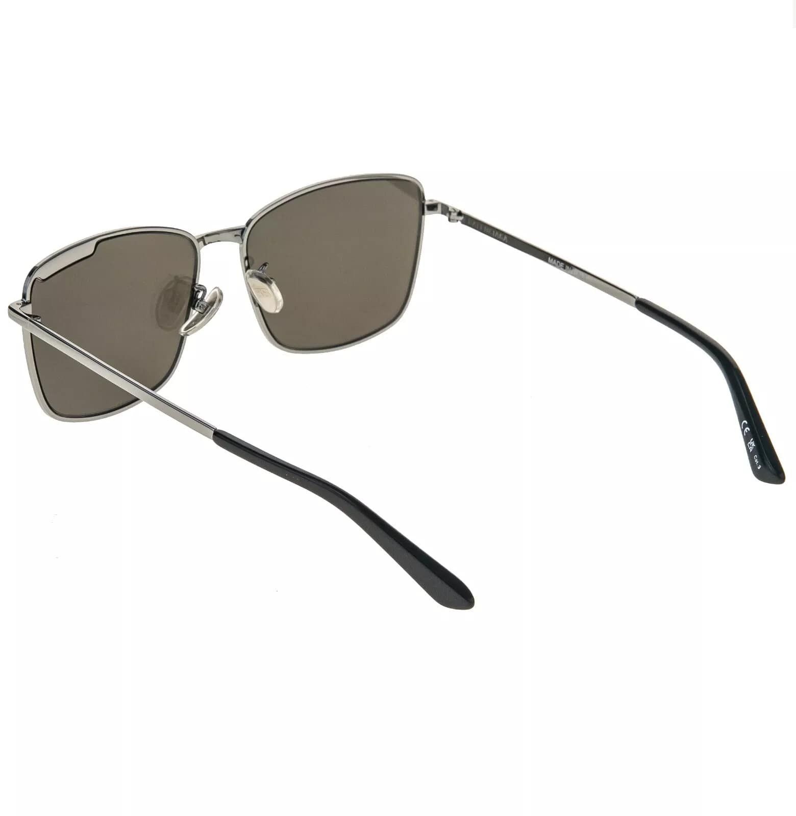 Balenciaga BALENCIAGA TAG PLATE 0280 Ruthenium Blue Mirror BB0280SA 003 Size ONE SIZE - 6 Thumbnail