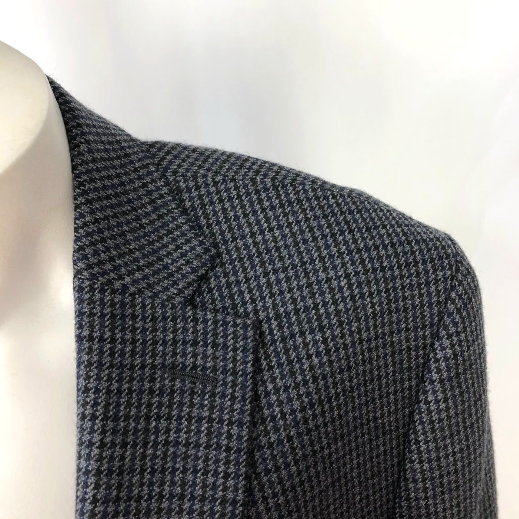 Ralph Lauren Lauren Ralph Lauren Green Label Sport Coat Jacket Gray Houndstooth 43R Wool Notch Single-Breasted Mens Regular Jacket Front Two-Button Vintage No Size US XS / EU 42 / 0 - 2 Thumbnail