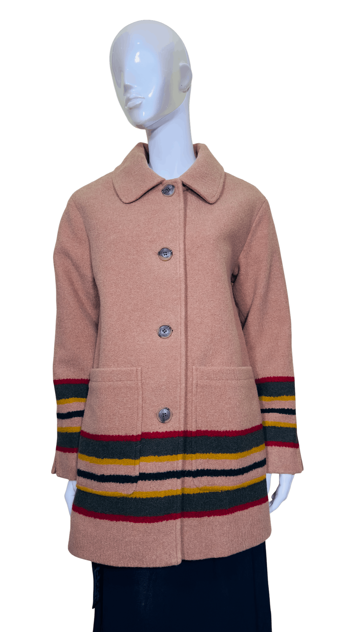 Wool blend Topper Coat Lined Camel