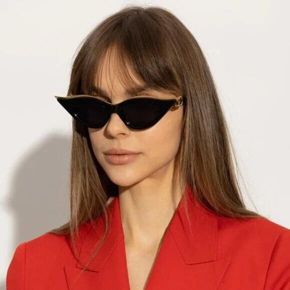 Valentino NEW VALENTINO V-GOLDCUT-II VLS-114A WOMEN BLACK SUNGLASSES Size ONE SIZE - 4 Thumbnail