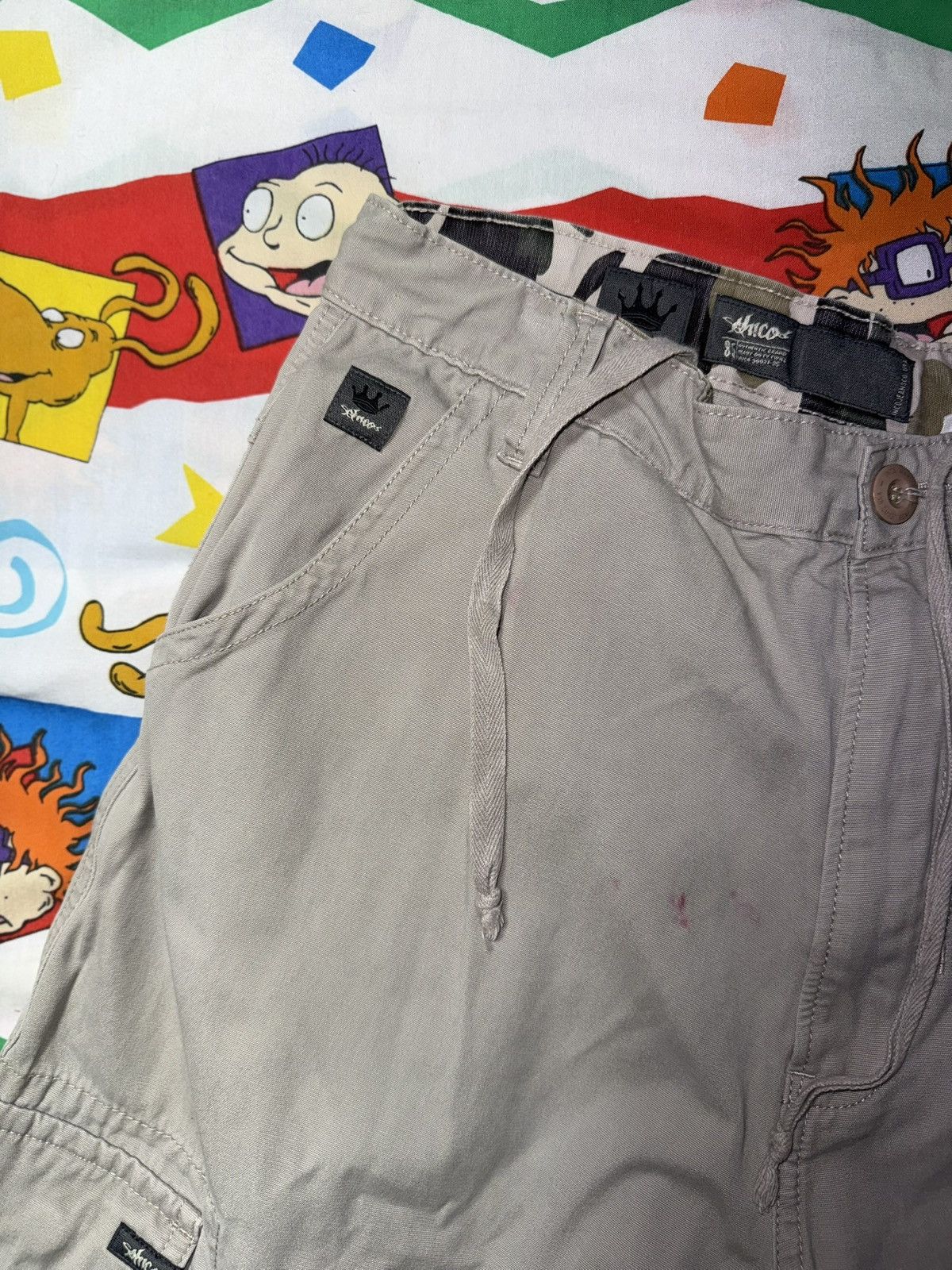 JNCO Vintage 90s JNCO 85 Marine Skull Patches Cargo Shorts Size US 36 / EU 52 - 5 Thumbnail