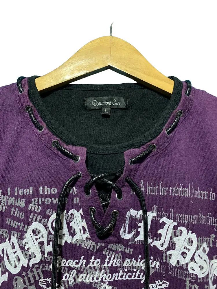 Beaumont Carr 2000s Beaumont carr laces up poem gothic purple longsleeve Size US M / EU 48-50 / 2 - 6 Thumbnail