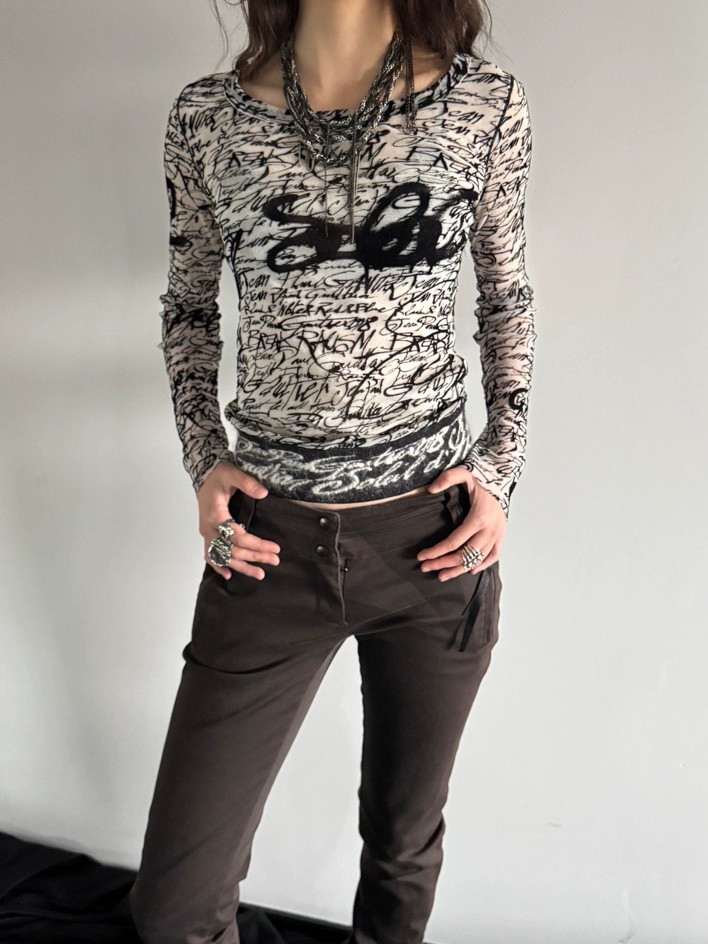 Jean Paul Gaultier JP Gaultier 3D Embroidered Double Tulle Top Vintage S Size S / US 4 / IT 40 - 7 Thumbnail