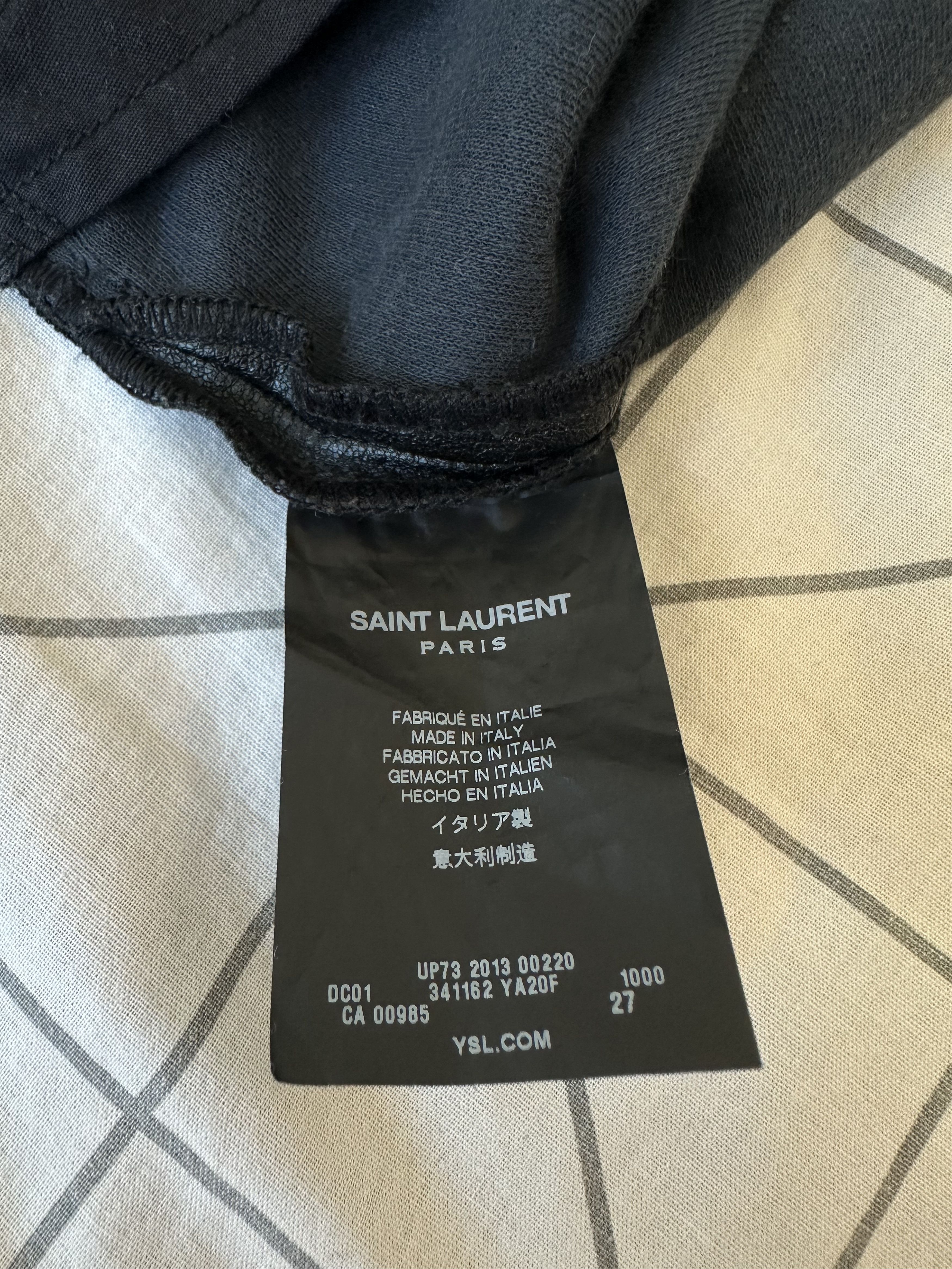 Saint Laurent Paris 2013 Saint Laurent Waxed Black Skinny Pants Hedi Slimane Era Size US 27 - 8 Thumbnail