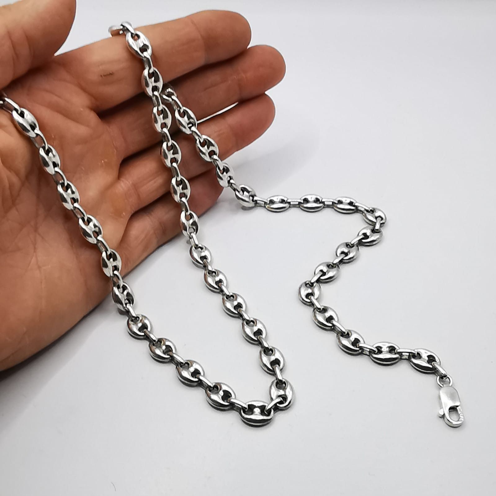 Sterling Silver Vintage Jewelry Chain, 925 Sterling Silver, Signed 44.09g Size ONE SIZE - 7 Thumbnail