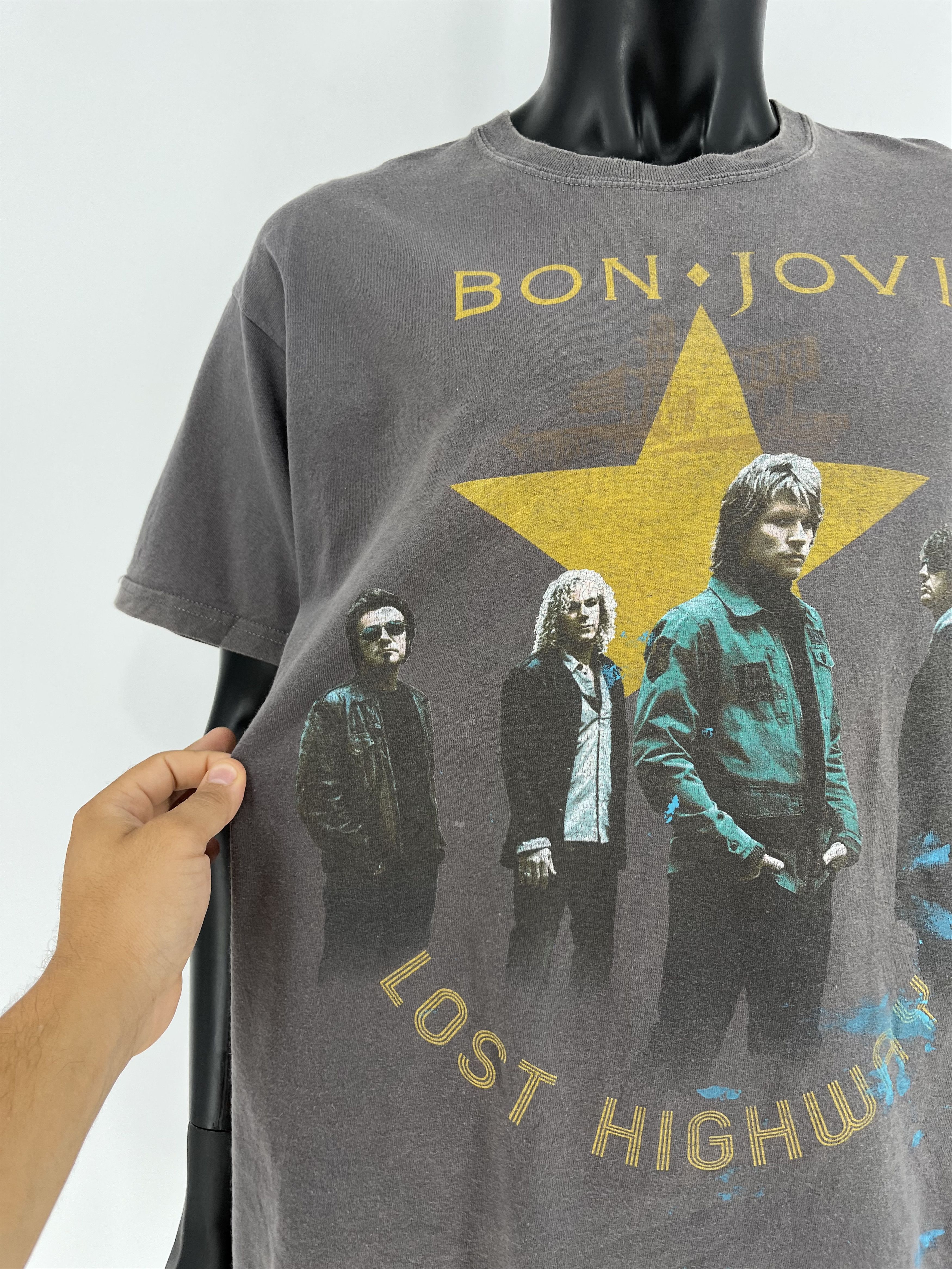 Band Tees × Vintage BON JOVI Lost Highway 2008 Tour Band T-Shirt Double-sided Size US L / EU 52-54 / 3 - 6 Thumbnail