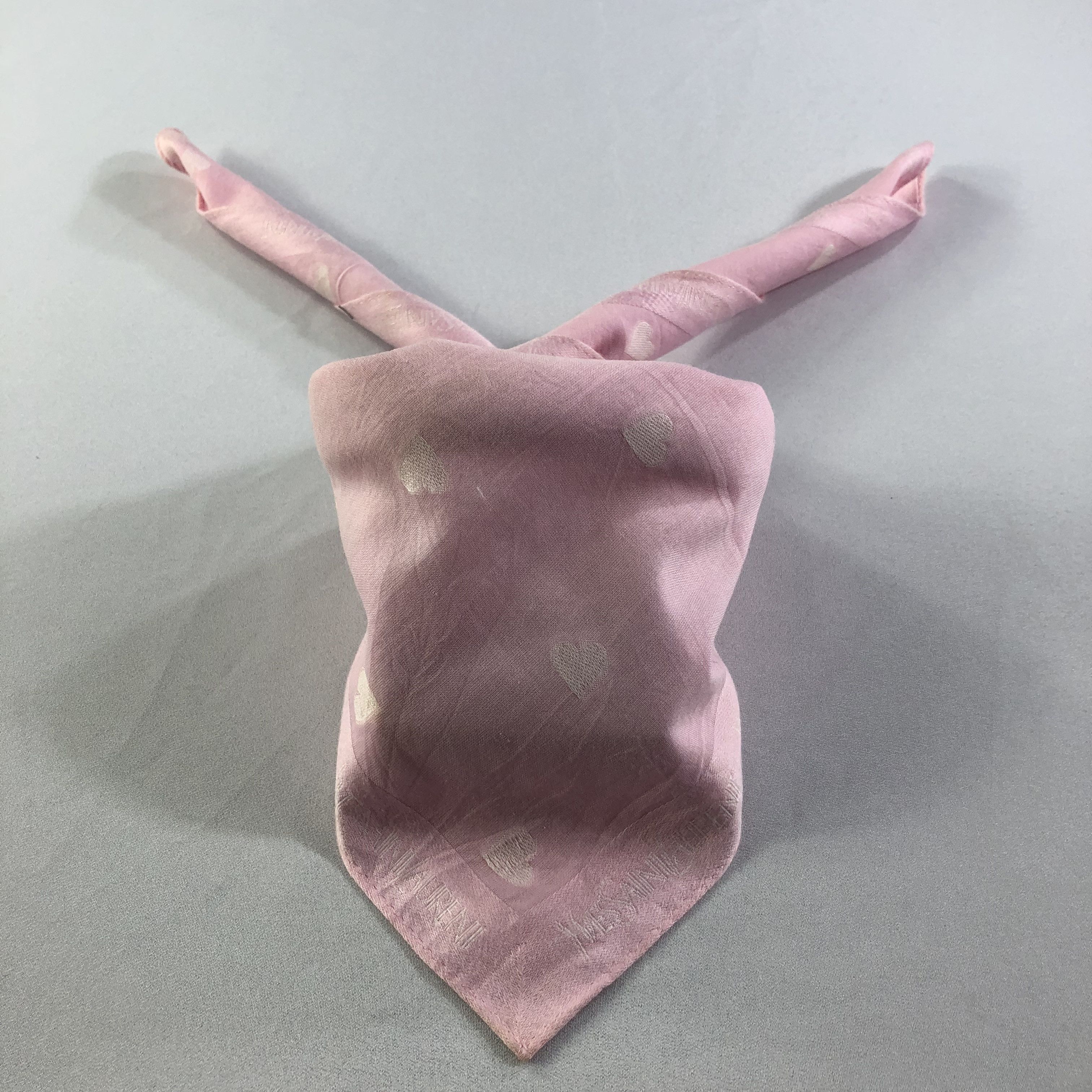 Yves Saint Laurent YSL Pink Loves Handkerchief Neckerchief Bandana H1740 Size ONE SIZE - 1 Thumbnail