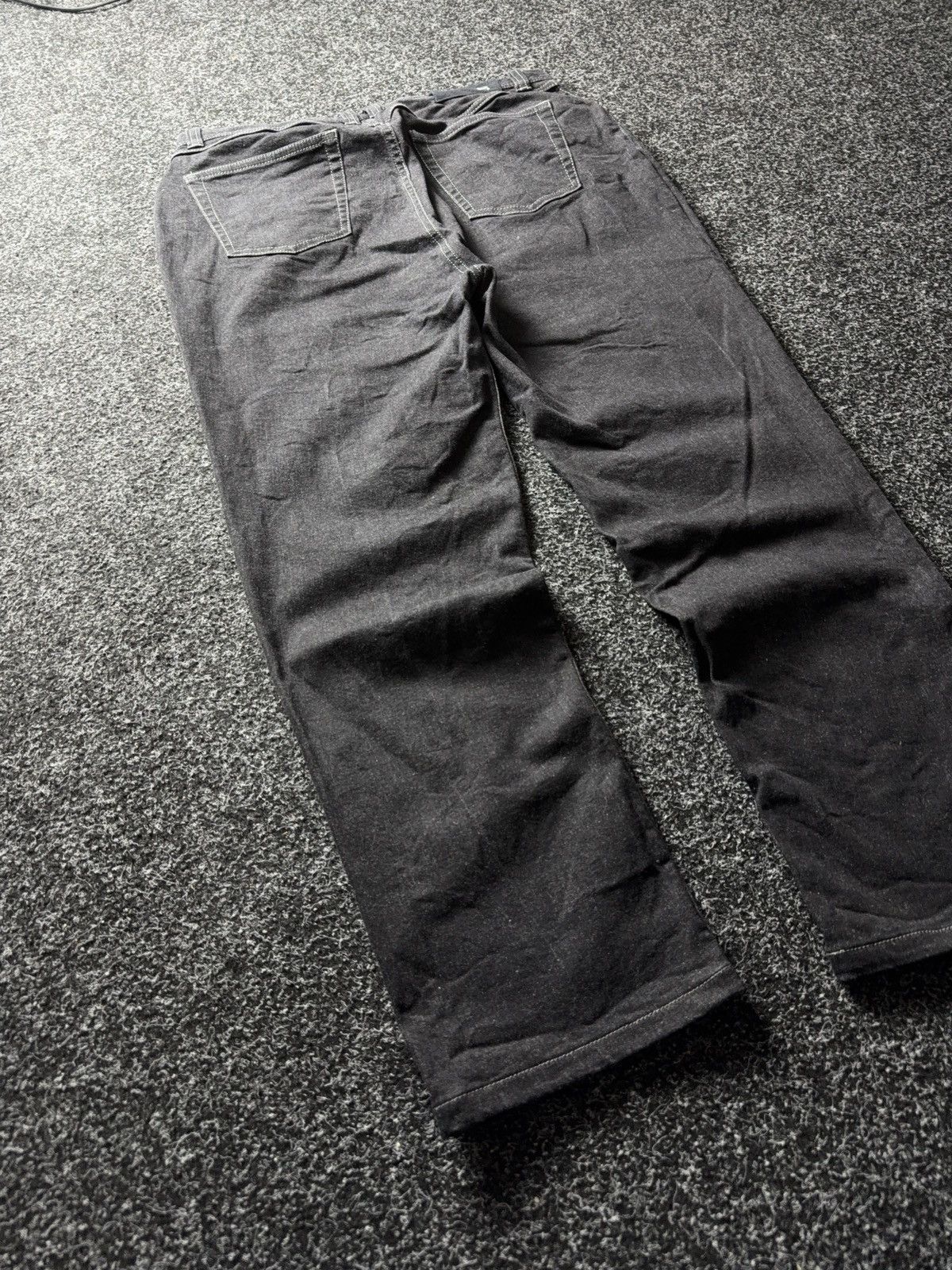 Vintage Luxury Avant Garde Borelio Black Straight Leg Denim Jeans Size US 33 - 12 Thumbnail