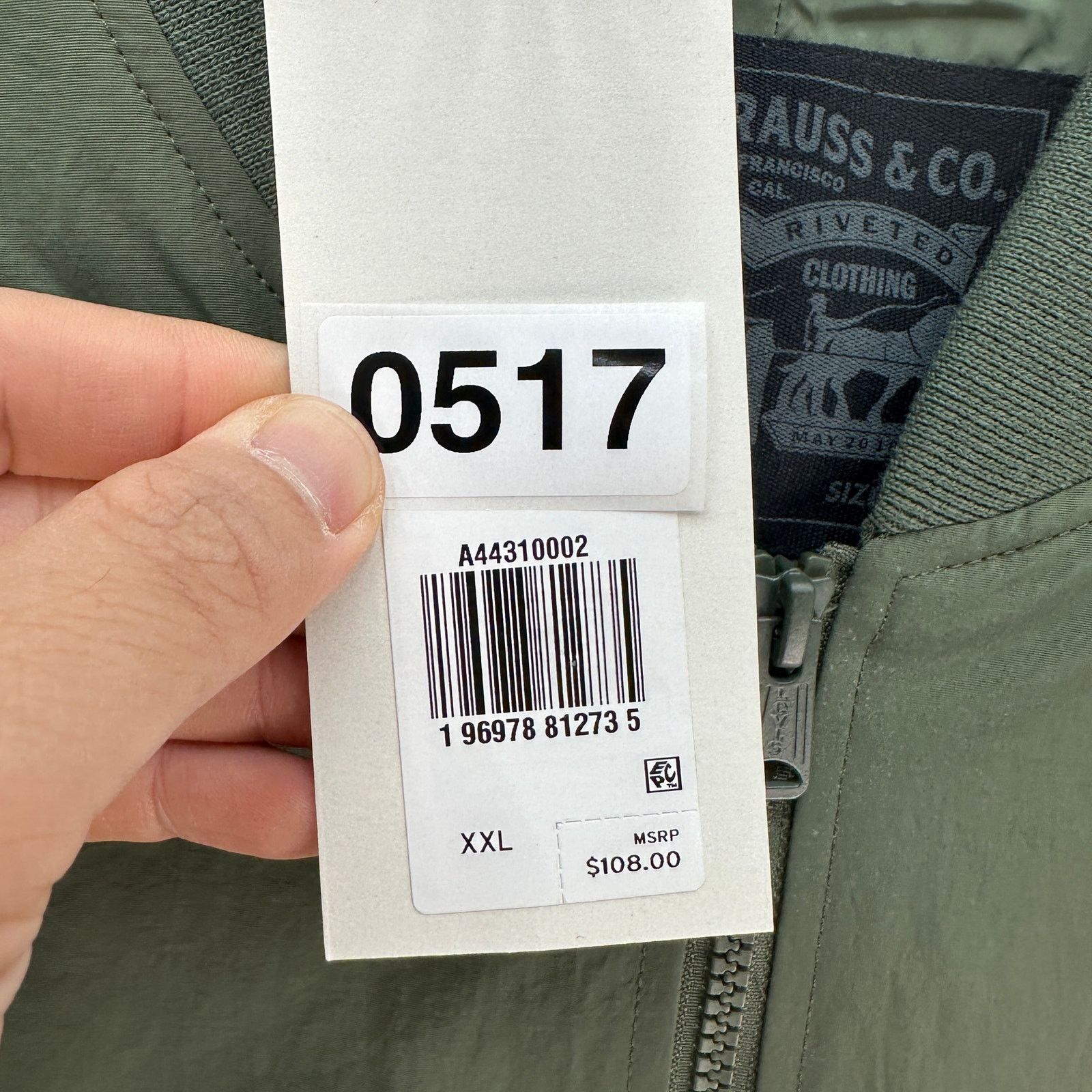 Levi's LEVI'S MEN'S XXL OCEANVIEW CLASSIC JACKET MILITARY GREEN Size US XXL / EU 58 / 5 - 7 Thumbnail