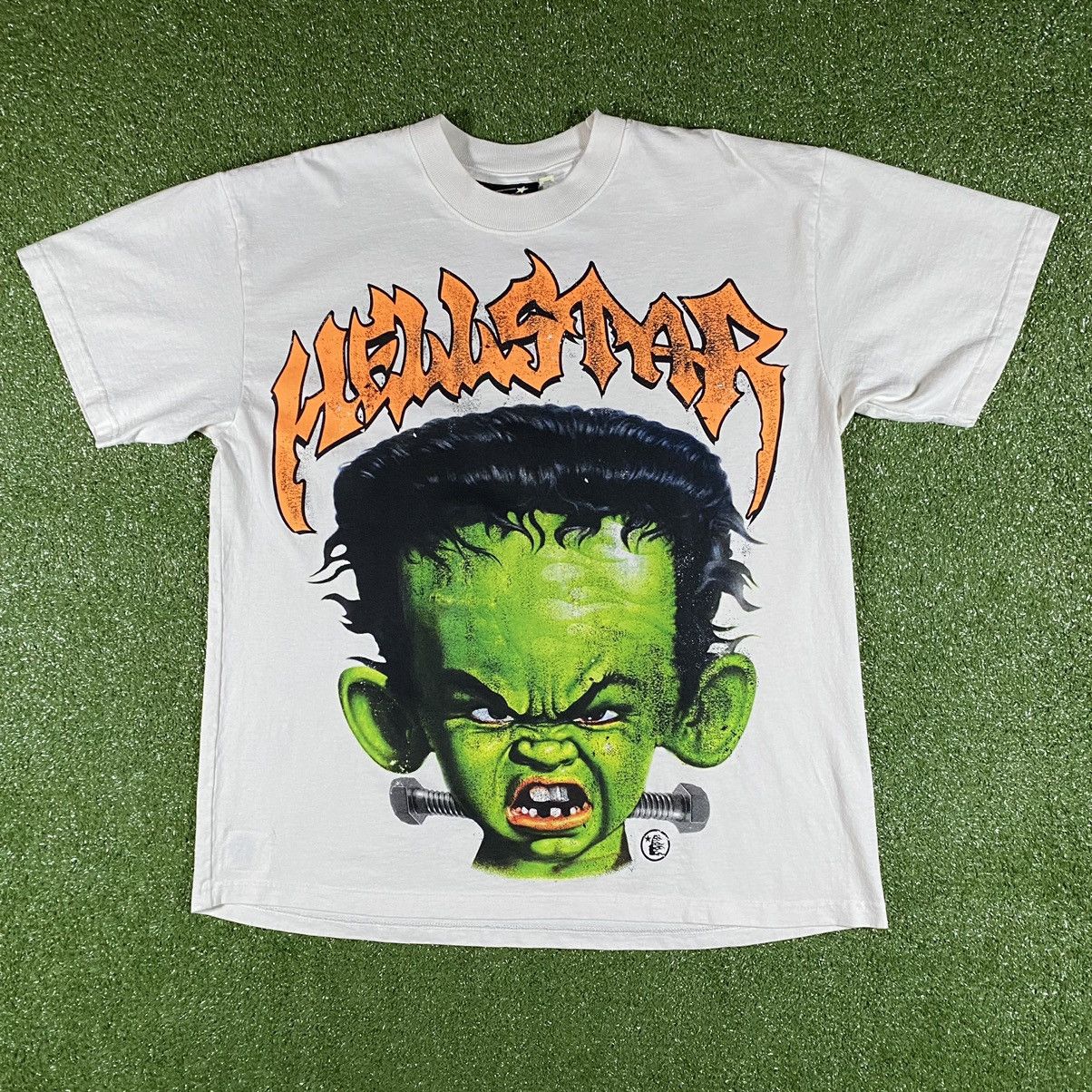 image of Hellstar Frankenkid T-Shirt in Cream, Men's (Size Large)