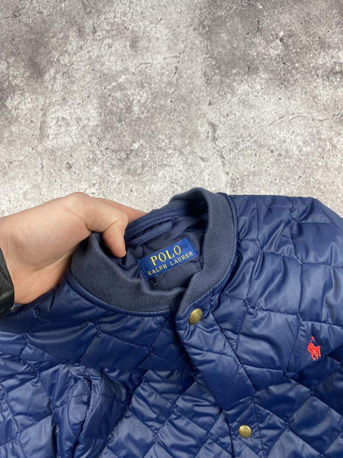 Polo Ralph Lauren × Vintage Polo Ralph Lauren Quilted Pilot Dark blue Jacket Size US S / EU 44-46 / 1 - 3 Thumbnail