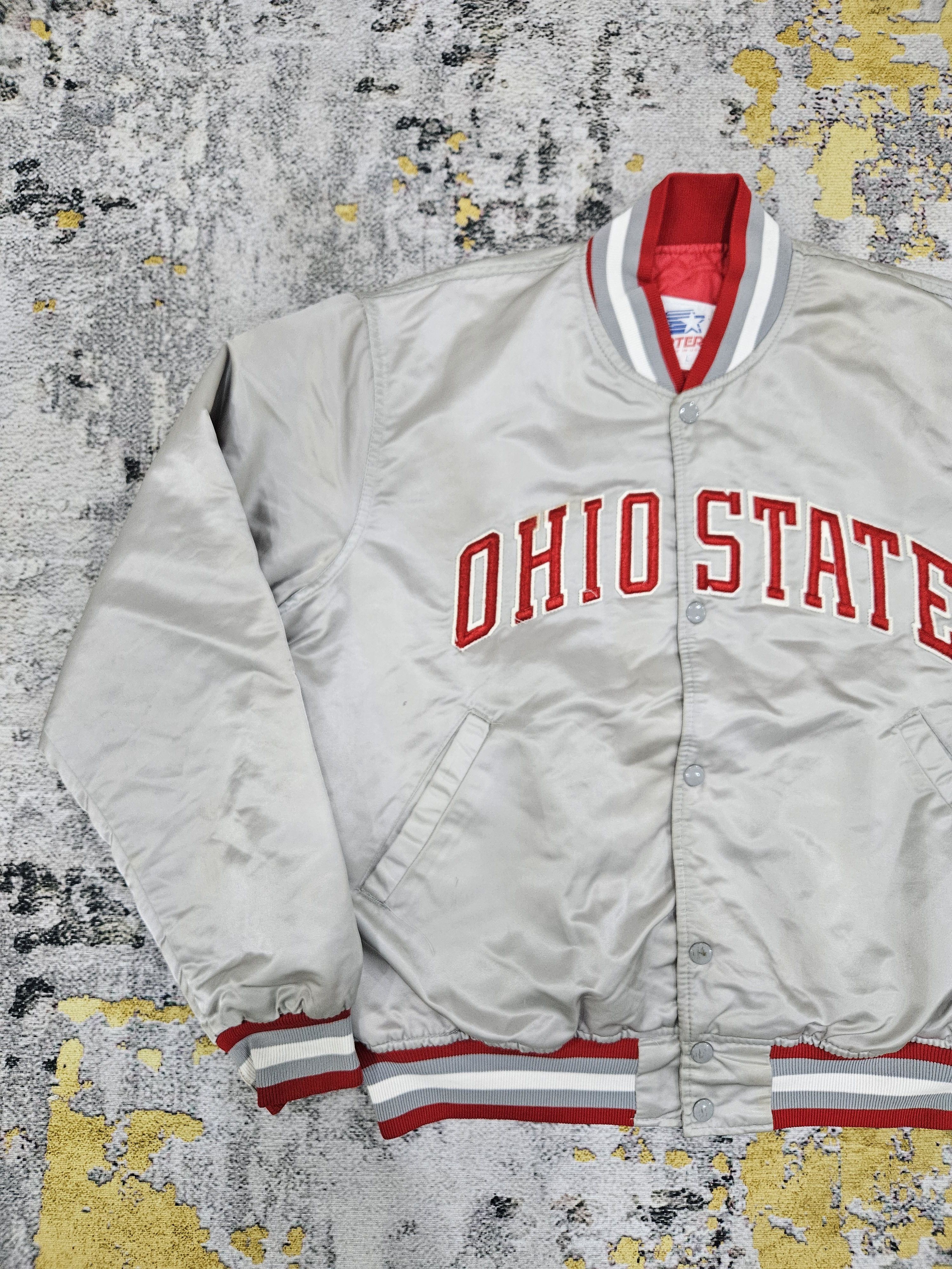 Starter Vintage 90s STARTER Ohio State Buckeyes Satin Bomber Jacket Size US L / EU 52-54 / 3 - 8 Thumbnail