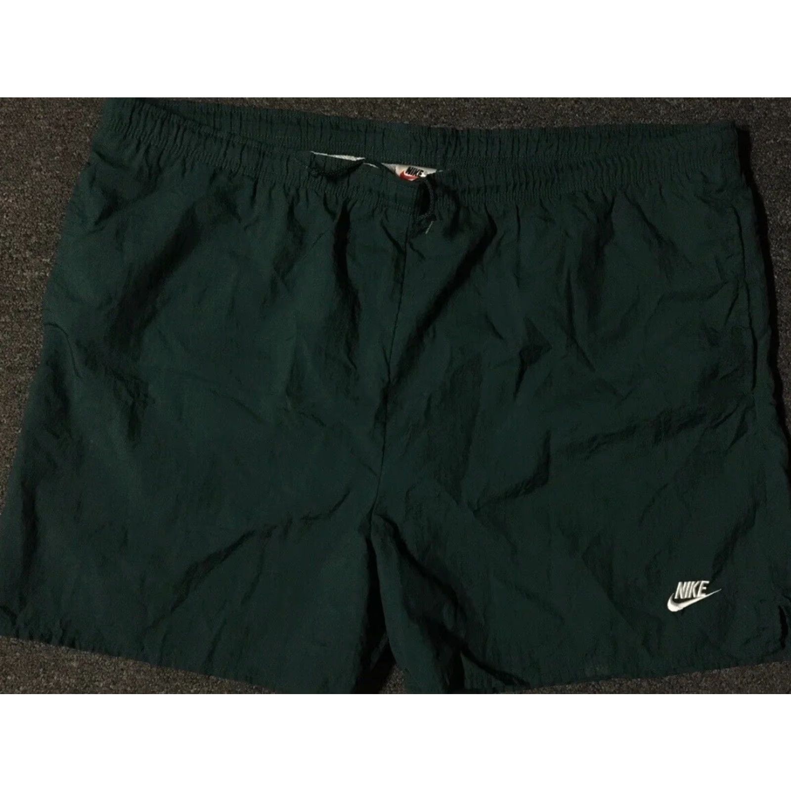 Nike VINTAGE Nike Swoosh Board Shorts XL Men Green 90s 80s Surf Swim Trunks Lined Casual Hip Hop Beach Retro Athletic Size US 36 / EU 52 - 3 Thumbnail