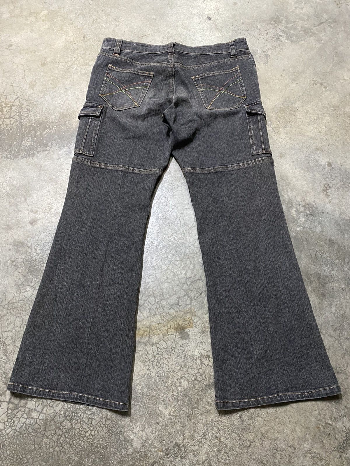 Hysteric Glamour × Tornado Mart Flare Jeans Japanese Distressed Black Cargo Baggy Jeans Size US 36 / EU 52 - 1 Thumbnail