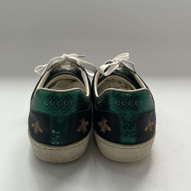 Gucci Gucci Ace Black Bee Embroidery Low-Top Sneakers Size US 9.5 / EU 42-43 - 4 Thumbnail