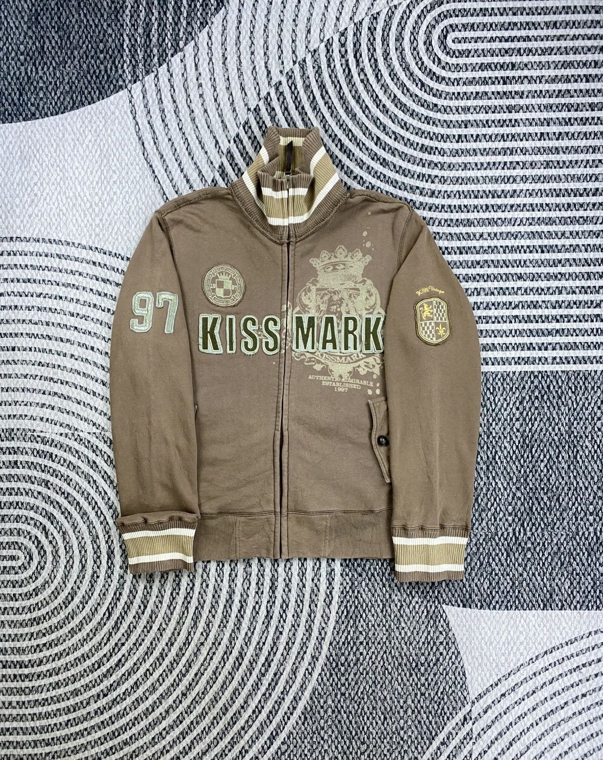Japanese Brand Vintage Kissmark Big Spellout Patches Fullzip Jacket Size US M / EU 48-50 / 2 - 2 Thumbnail