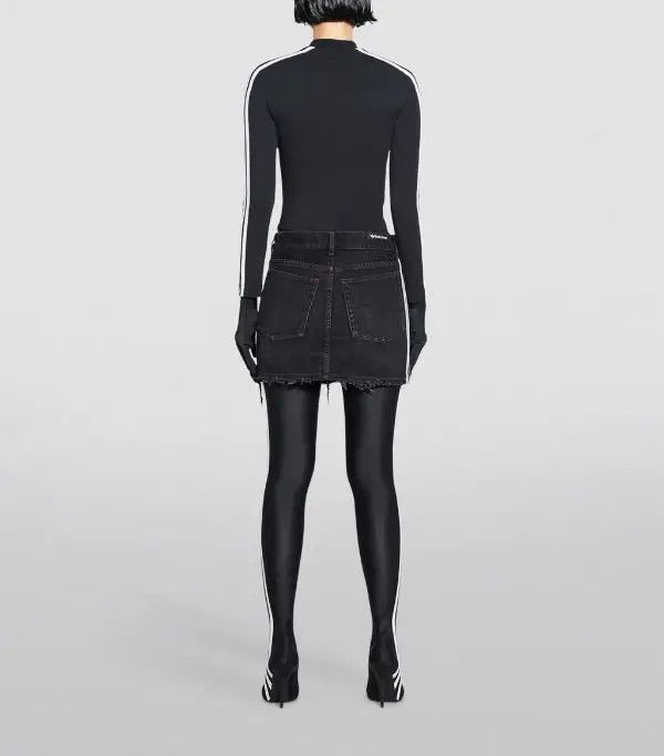 Adidas × Balenciaga o1la1rc1a0924 Mini Skirt in Black/White Size 28" / US 6 / IT 42 - 4 Thumbnail