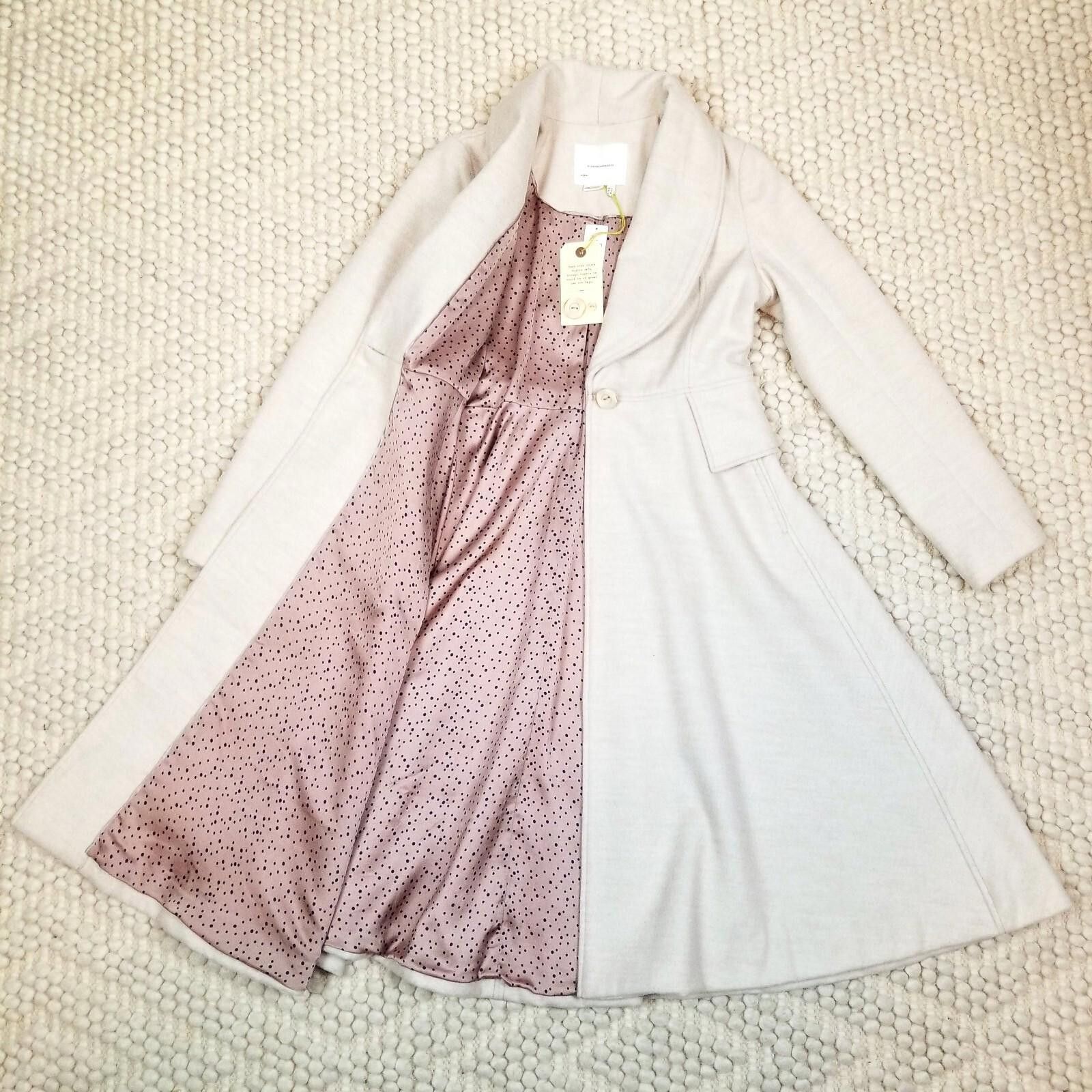 Anthropologie NWT Anthropologie Evaline Textured Coat Natural Sz 4 Size S / US 4 / IT 40 - 8 Thumbnail