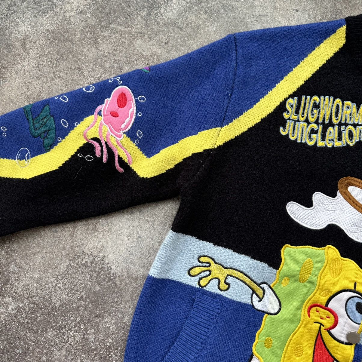 20471120 Sponge Bob Y2K 2000’s Aesthetic Knit Bomber Jacket Size US M / EU 48-50 / 2 - 8 Thumbnail