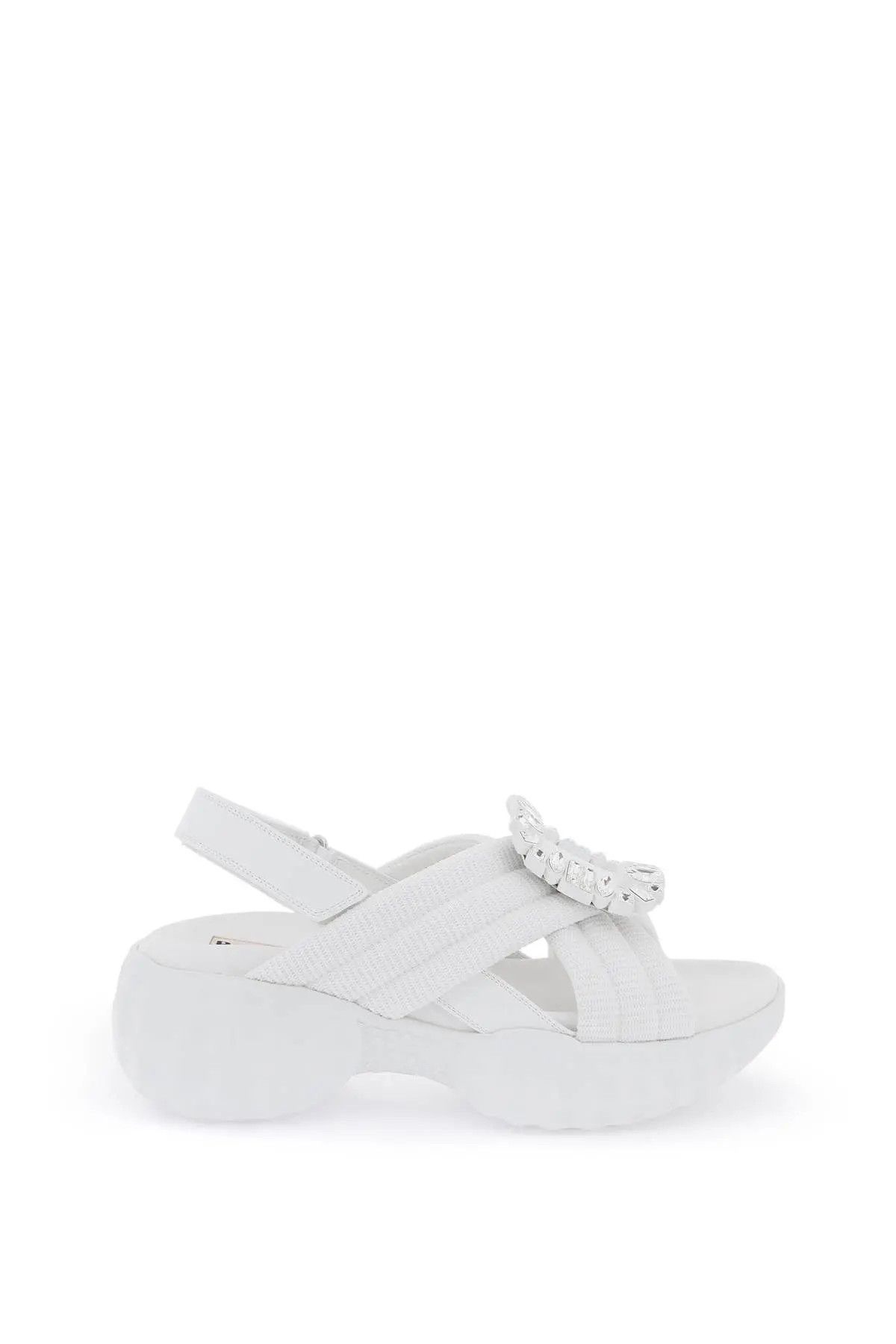 image of Roger Vivier O1S22I1N1223 Viv' Run Light Sandals In White, Women's (Size 9)