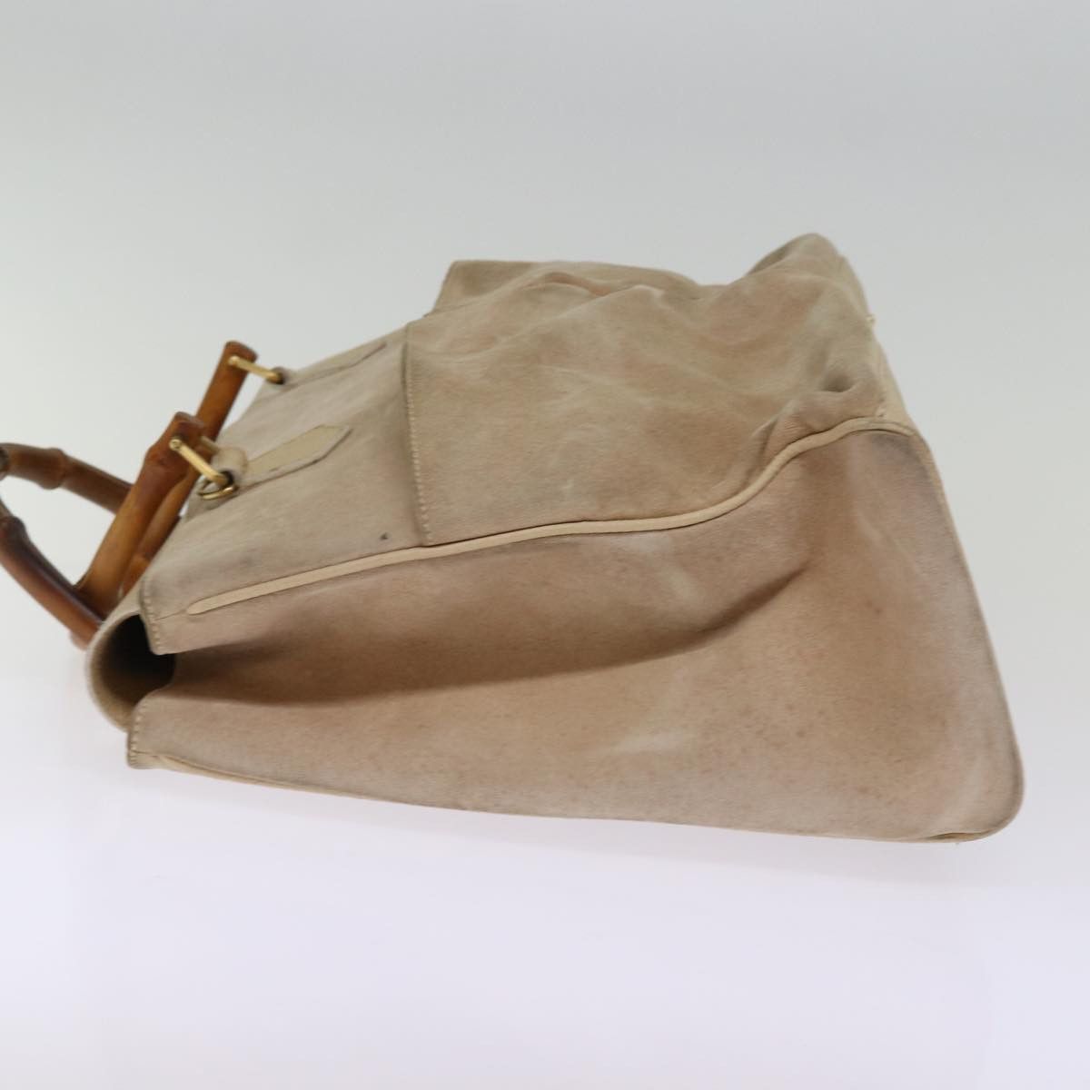 Gucci GUCCI Bamboo Tote Bag Suede Beige 002 2855 0322 0 Size ONE SIZE - 3 Thumbnail