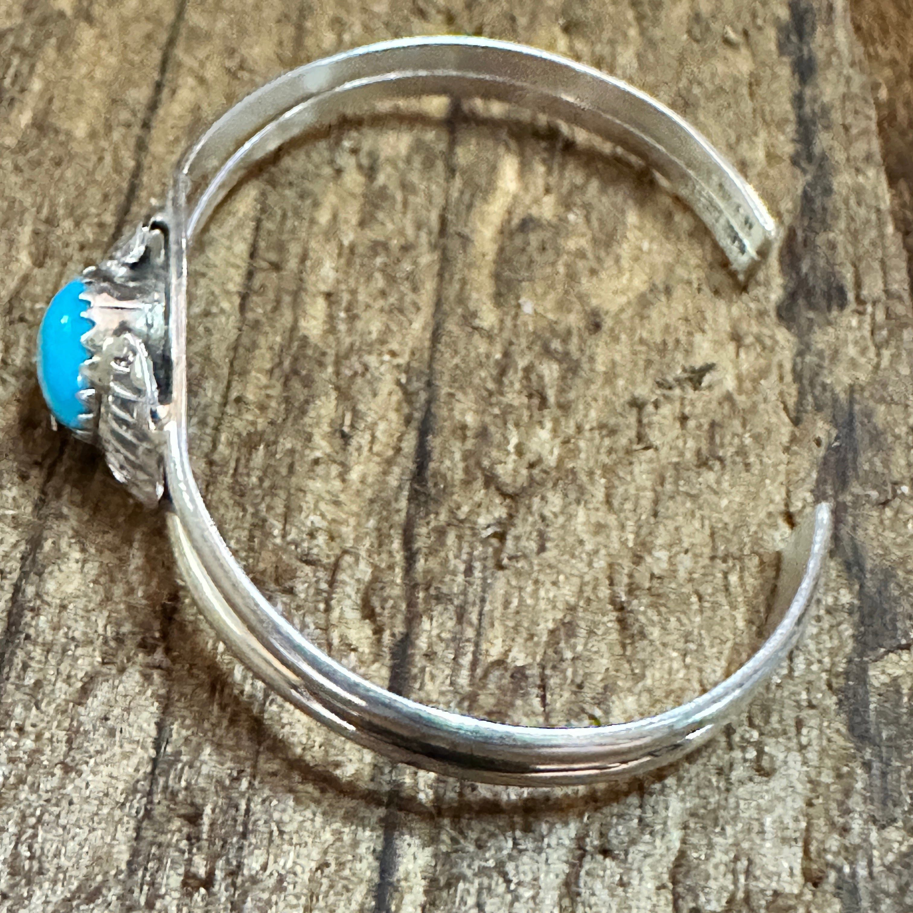 Other Handmade Navajo Sterling Silver & Turquoise Baby Cluster Cuf Size ONE SIZE - 7 Thumbnail