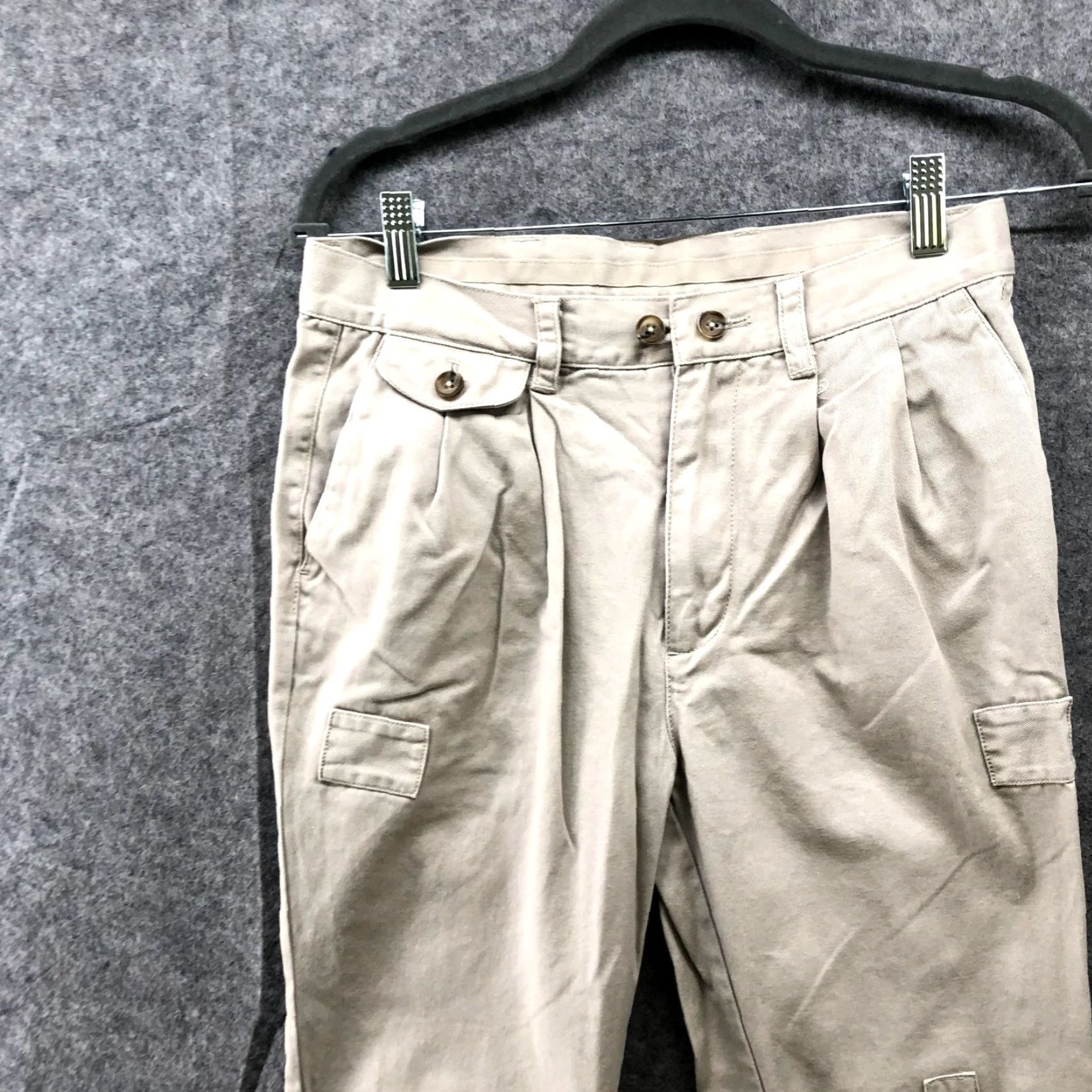 Vintage William Eadon Slim Fit Utility Pants Chinos Khaki Beige Womens 30x29 Pants Slim Be Size 30" / US 8 / IT 44 - 3 Thumbnail