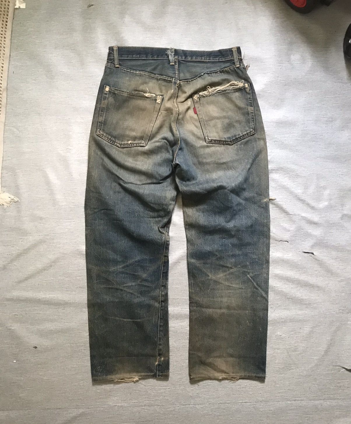 Japanese Brand × Sugar Cane × Toyo Enterprises 🔥 Vintage Sugar Cane Trashed Distress Selvedge Denim Size US 32 / EU 48 - 5 Thumbnail