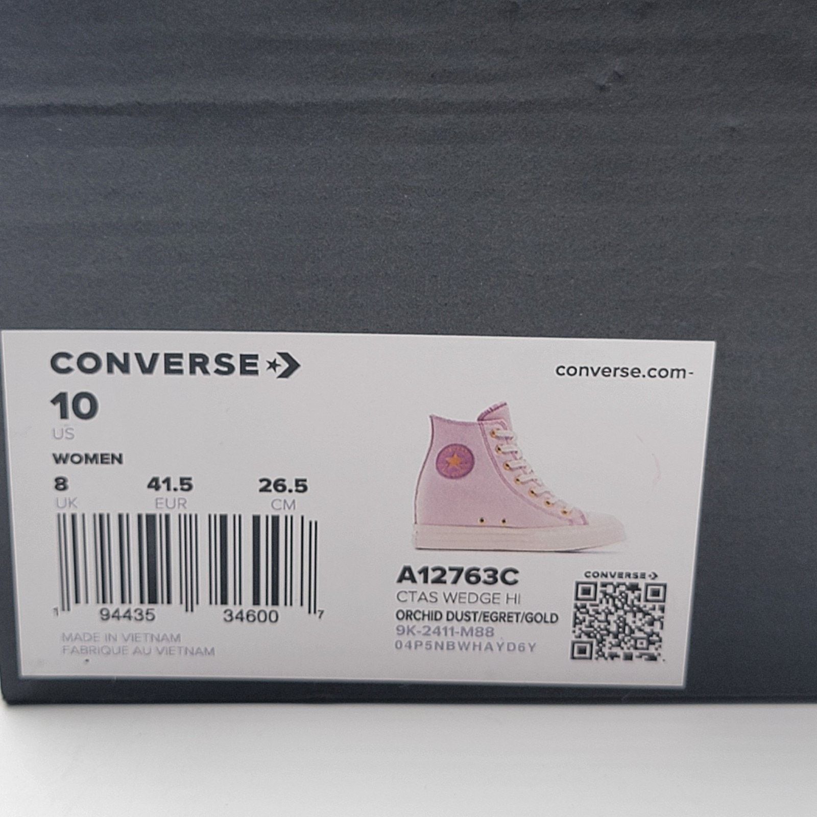 Converse Womens Converse CTAS Wedge Hi Orchid Dust/Egret/Gold Sz 10 Size US 10 / IT 40 - 11 Thumbnail