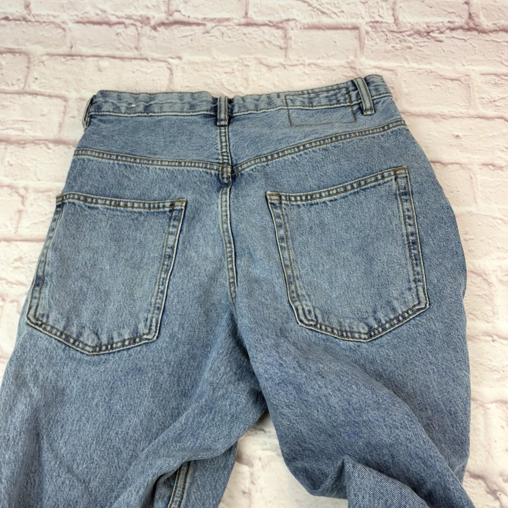 Zara Zara Jeans Womens Light Wash Straight Leg Denim High Rise Relaxed Fit 5-Pocket Blue XS? Wait. Size 24" / US 00 / IT 34 - 5 Thumbnail
