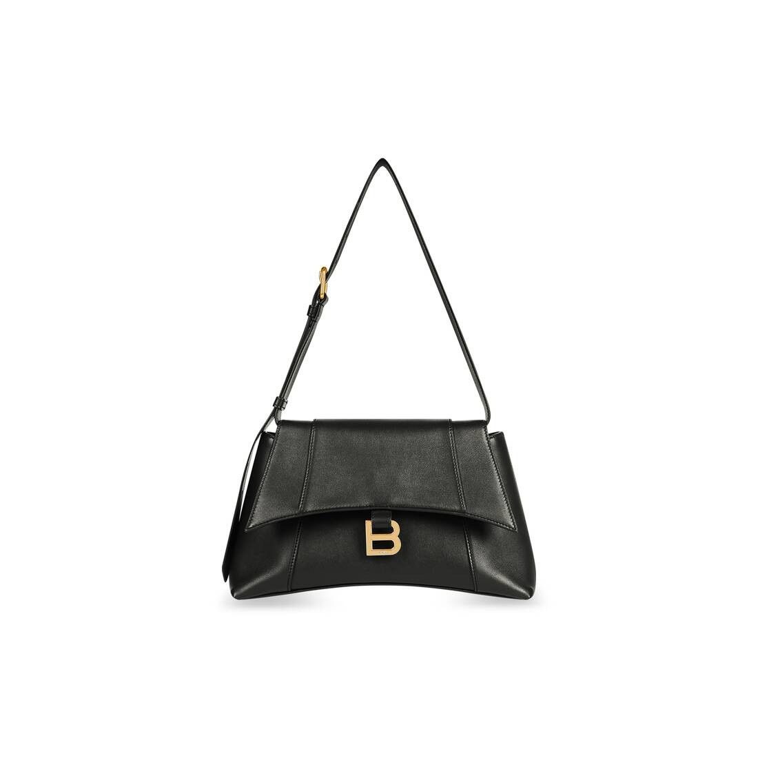 Balenciaga downtown small shoulder bag in black Size ONE SIZE - 1 Thumbnail