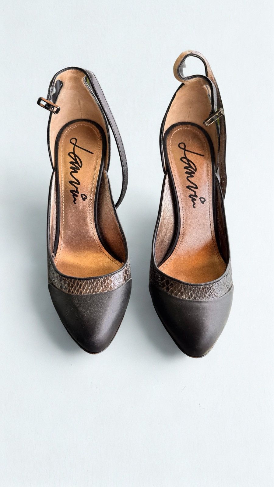 Lanvin Lanvin Vintage Gold Sculptural Heel Pumps EU38 UK5 Size US 8 / IT 38 - 2 Thumbnail