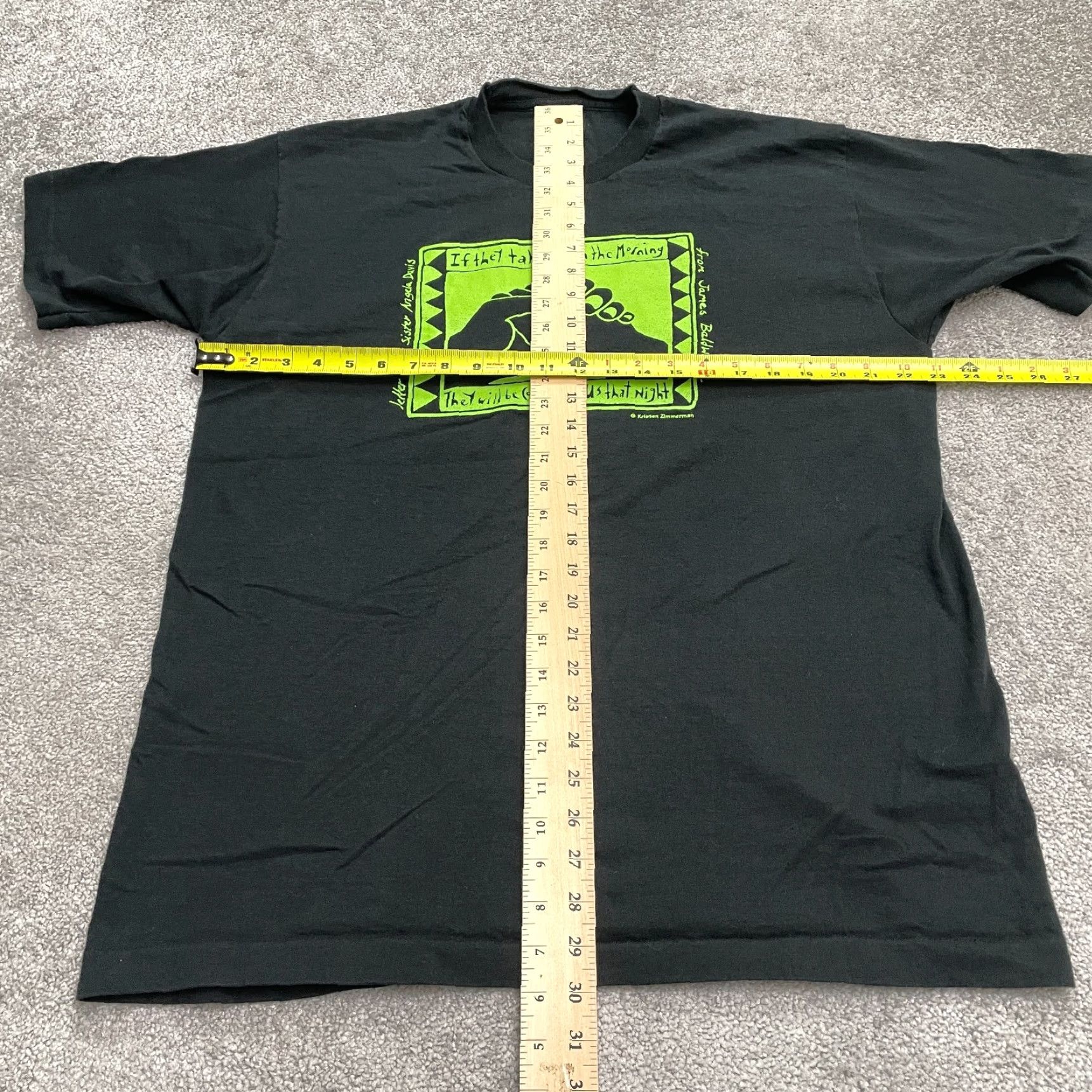 Fruit Of The Loom Fruit Of the Loom Heavy Cotton Graphic T-Shirt Mens XL Black Crew Preshrunk Tee Size US XL / EU 56 / 4 - 7 Thumbnail
