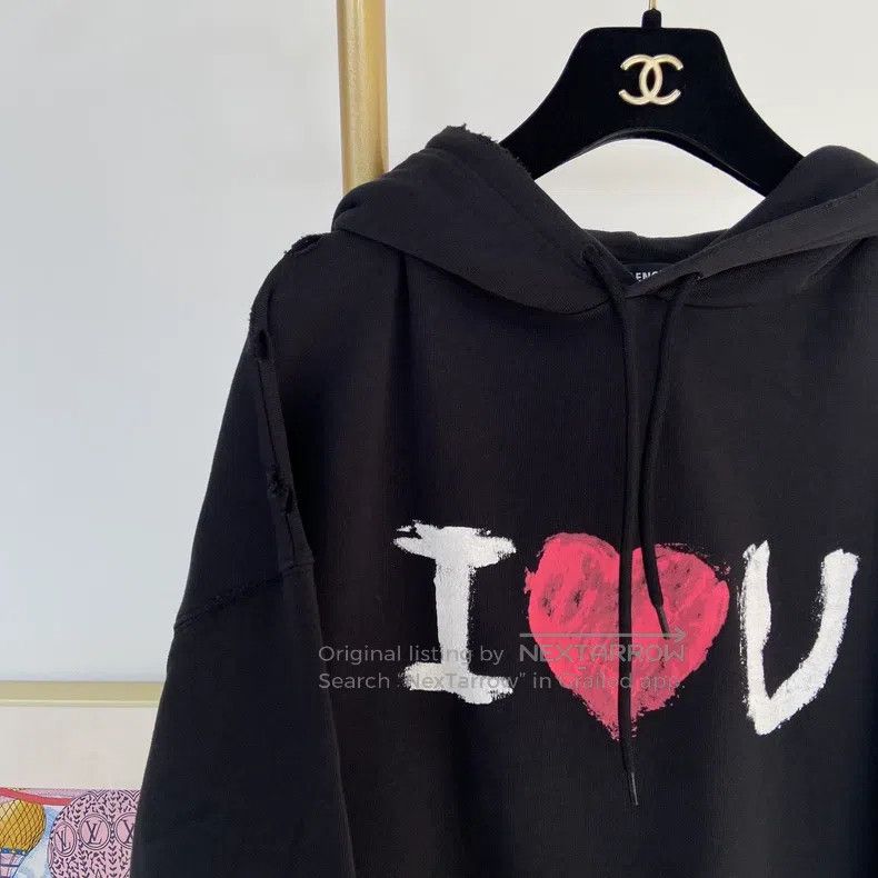 Balenciaga Balenciaga Black Letter Hooded Sweatshirt Size US M / EU 48-50 / 2 - 5 Thumbnail