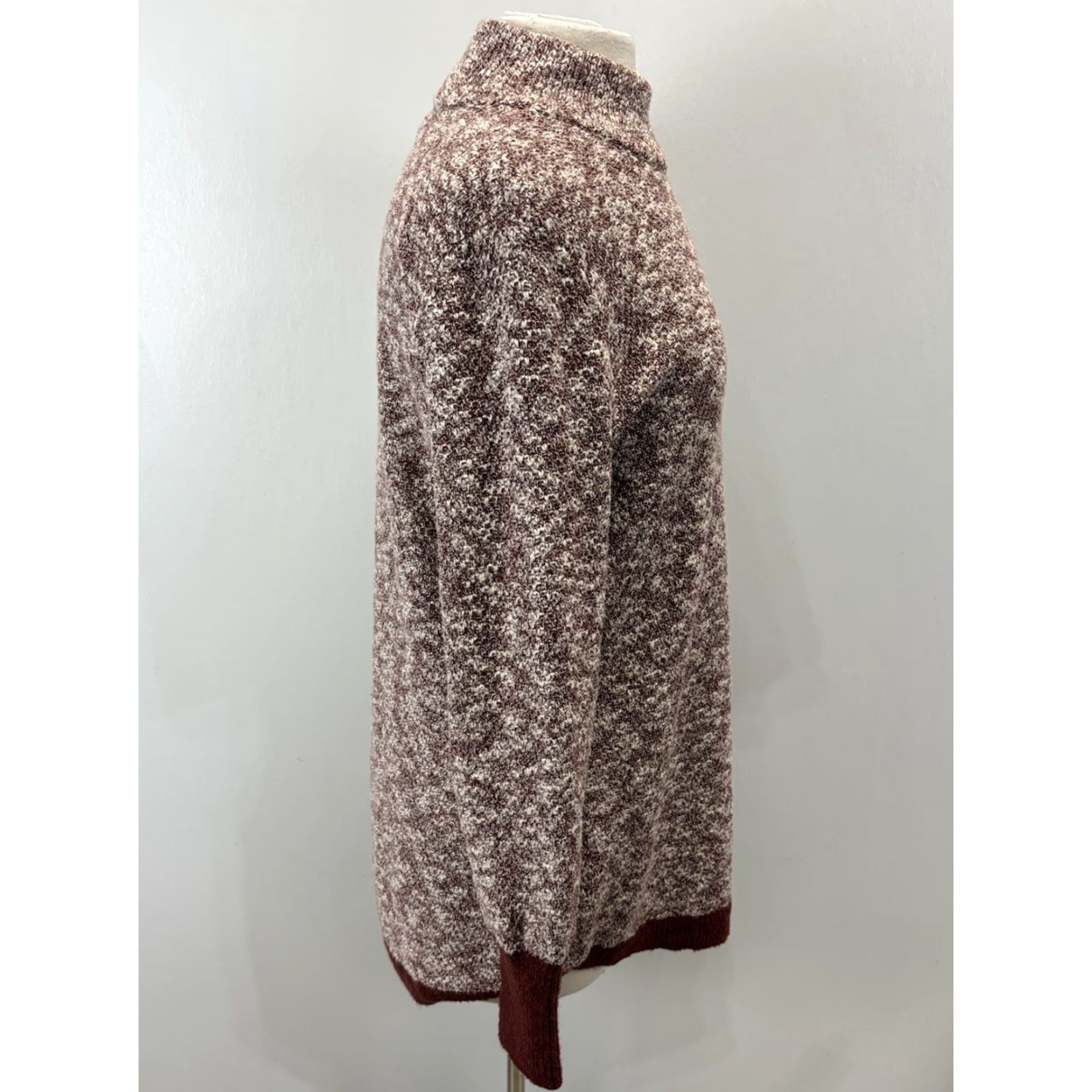 Vintage L.L. Bean Signature Linen Blend Sweater Sz Medium Women’s Tunic Mock Neck Size M / US 6-8 / IT 42-44 - 4 Thumbnail