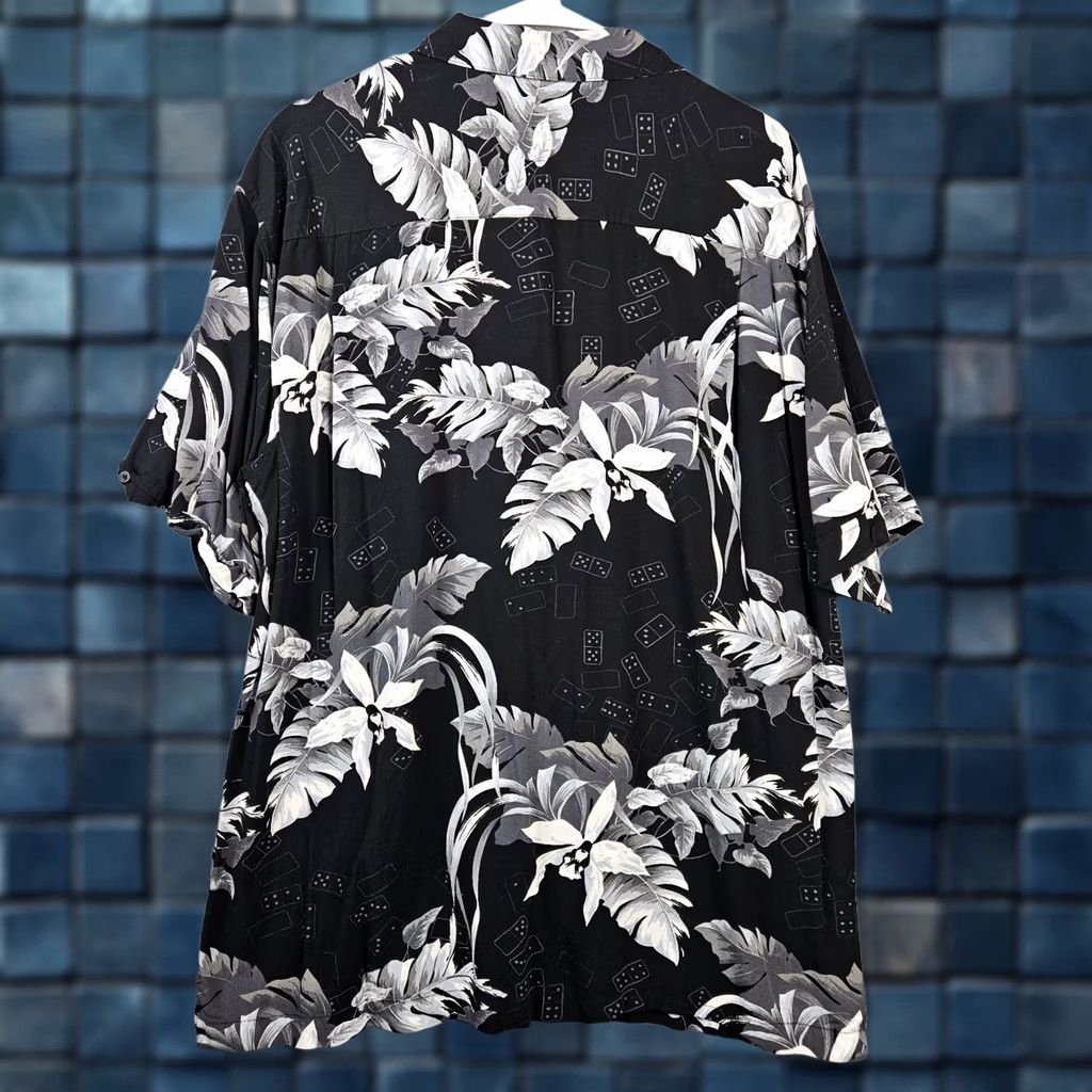 X-LARGE HAVANEYA Hawaiian Ablack Button Up Shirt black Flower Men’s Size XL Size US XL / EU 56 / 4 - 1 Thumbnail