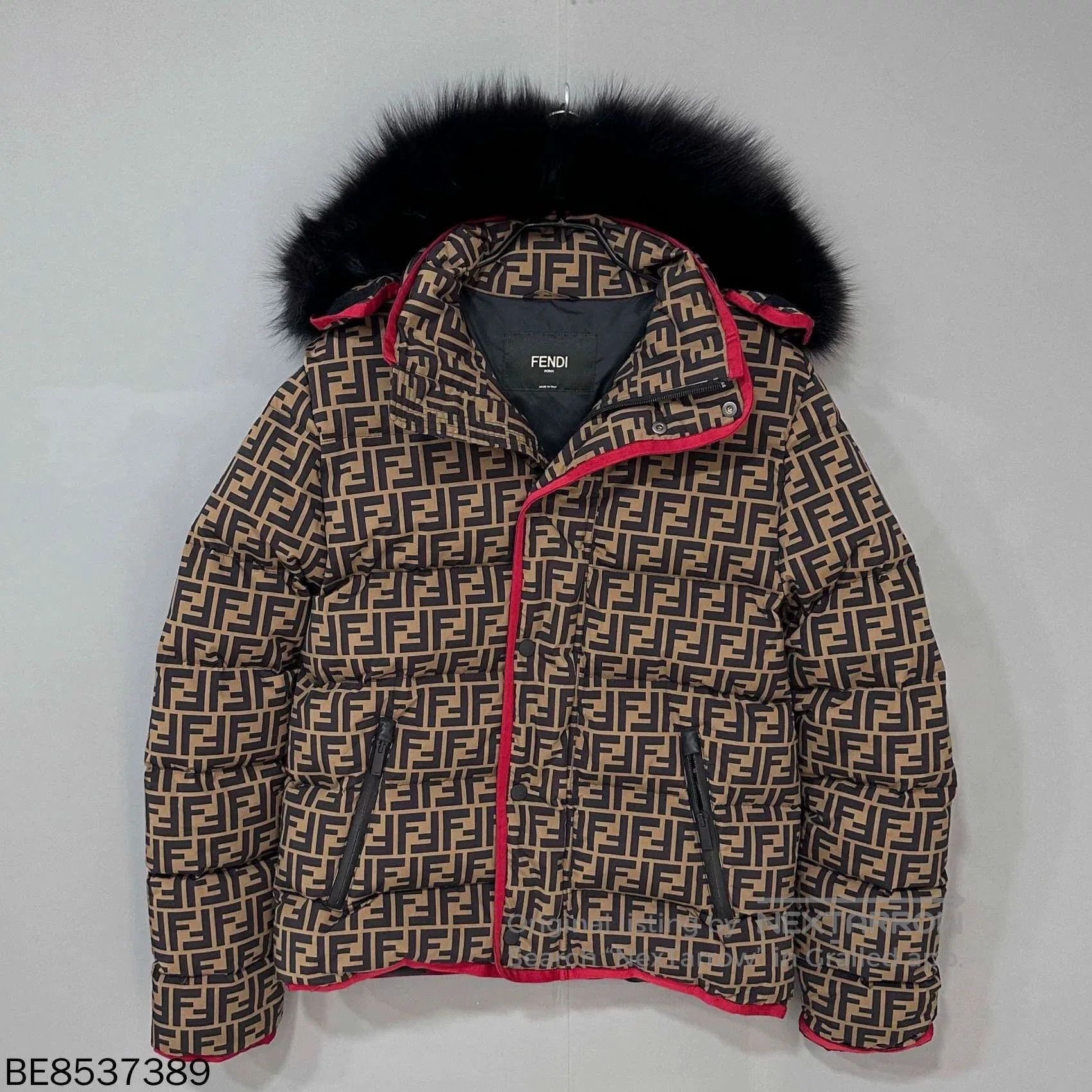 Fendi Fendi Fox Fur Collar FF Print Down Jacket. Size US M / EU 48-50 / 2 - 1 Thumbnail