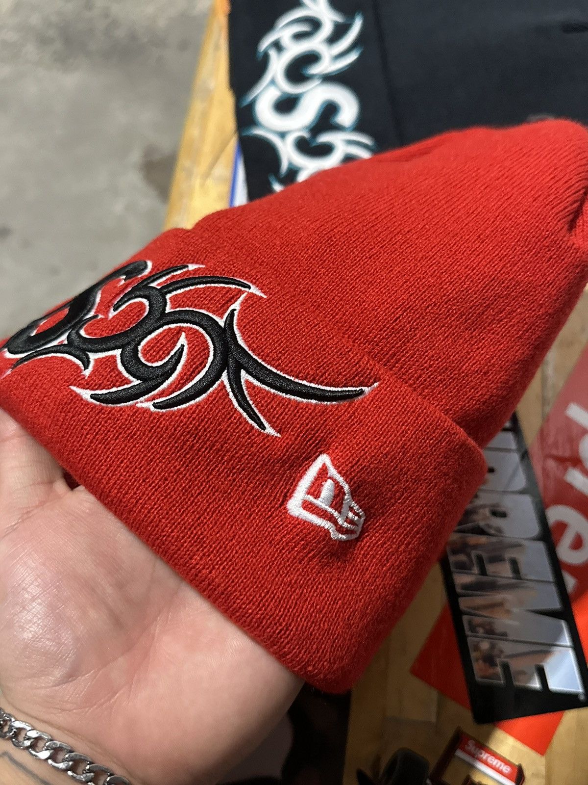 Supreme (Red) Supreme Tribal Beanie Size ONE SIZE - 3 Thumbnail