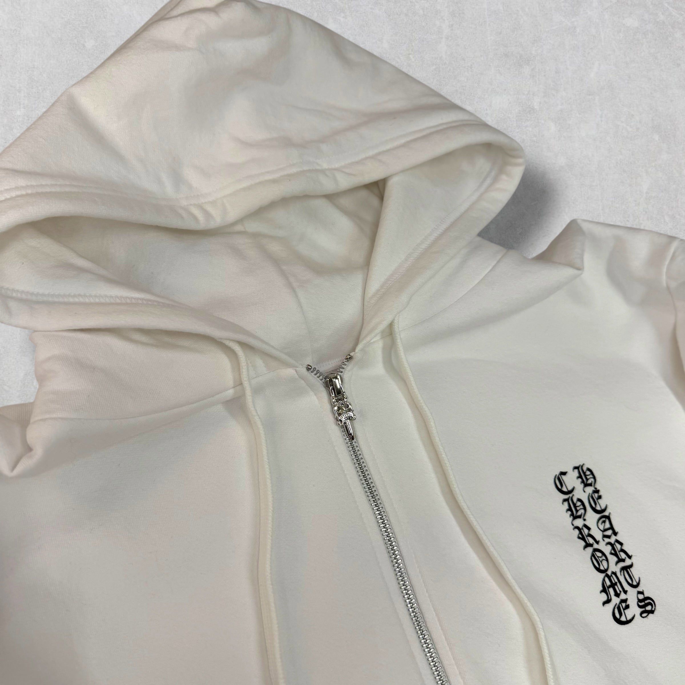 Chrome Hearts Chrome Hearts Vertical Zip Up White Hoodie XL Size US XL / EU 56 / 4 - 3 Thumbnail