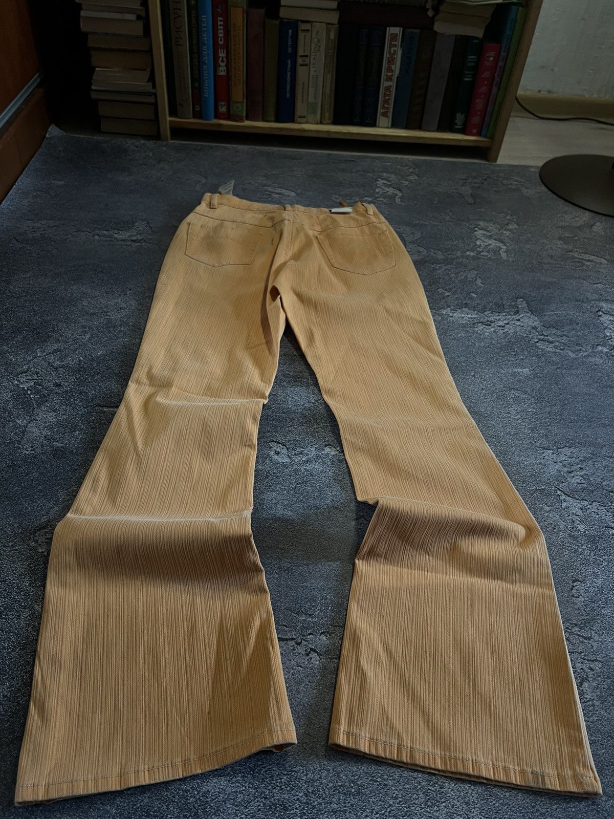 Japanese Brand CRAZY Vintage Number Nine Style Orange Archive Drip Jean 90s Size US 30 / EU 46 - 2 Thumbnail