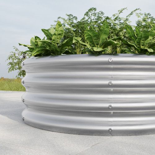 Designer × Homemade 32.08*11.4" Tall Round Raised Garedn Bed, Metal Raised Beds Size US L / EU 52-54 / 3 - 5 Thumbnail