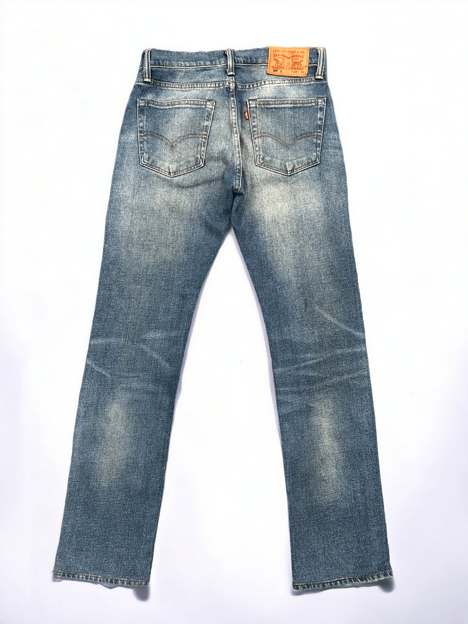 Levi's Vintage Levis 505 Faded Blue Jeans 29x28.5 S0016 Size US 29 - 3 Thumbnail